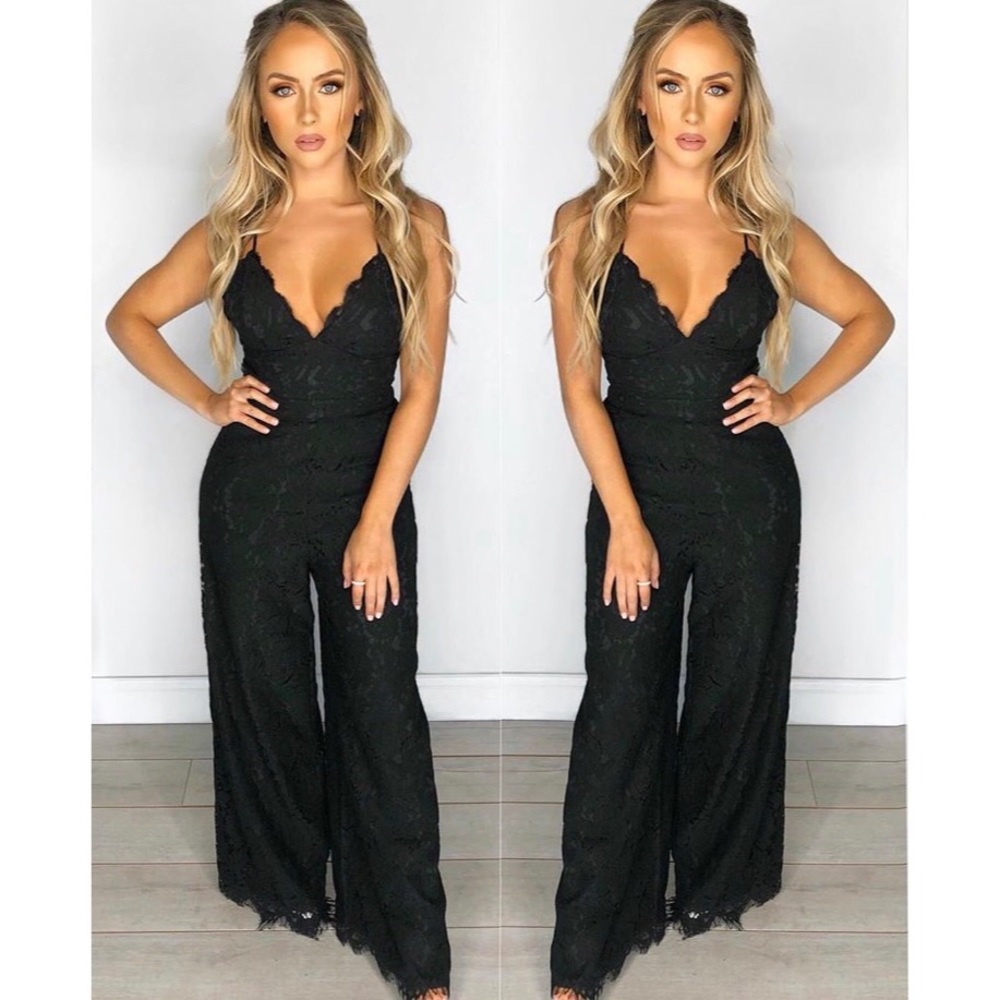 Lace black jumpsuit - Picture 1 of 1